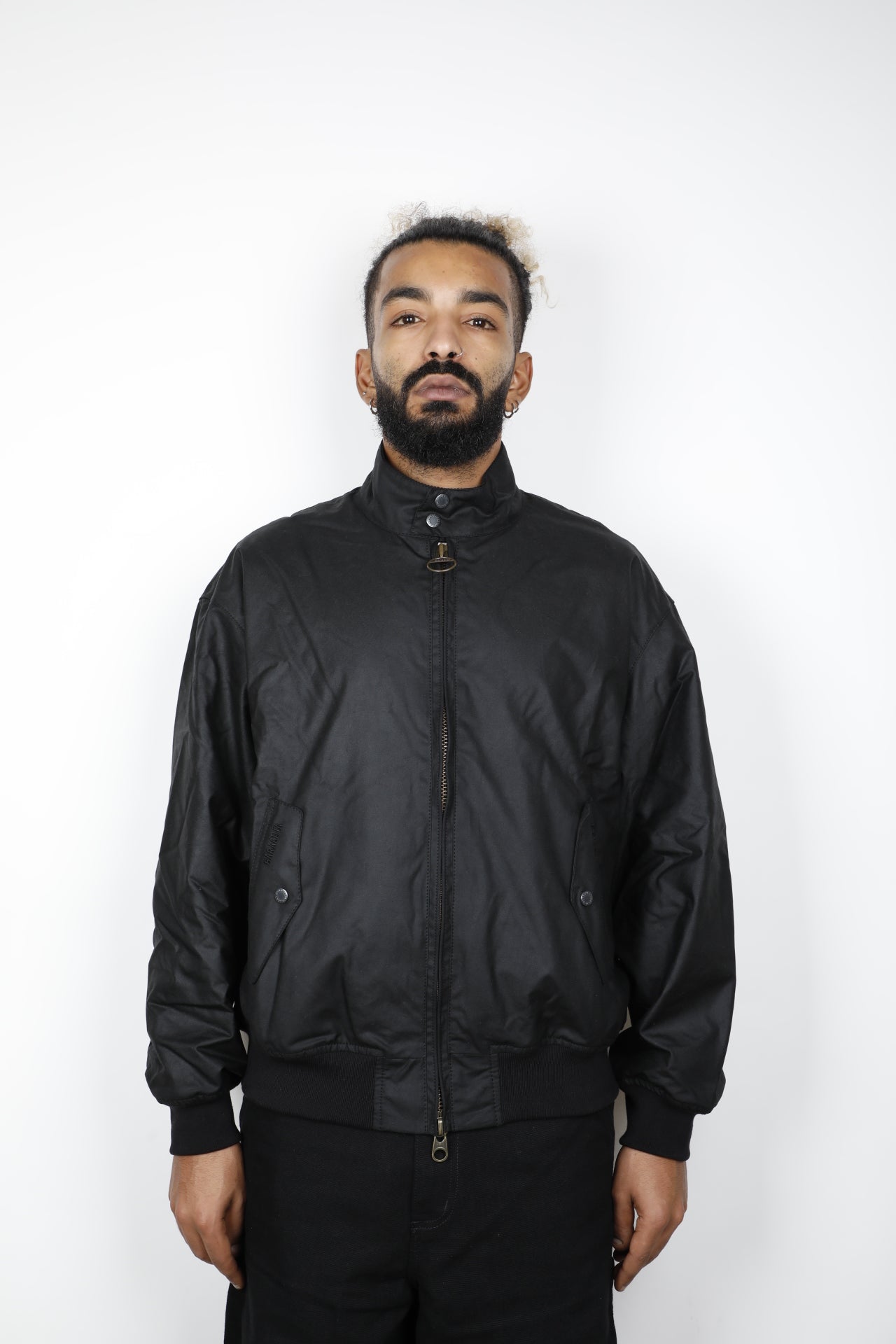 BARBOUR x BARACUTA MA-1 WAXED HARRINGTON JACKET