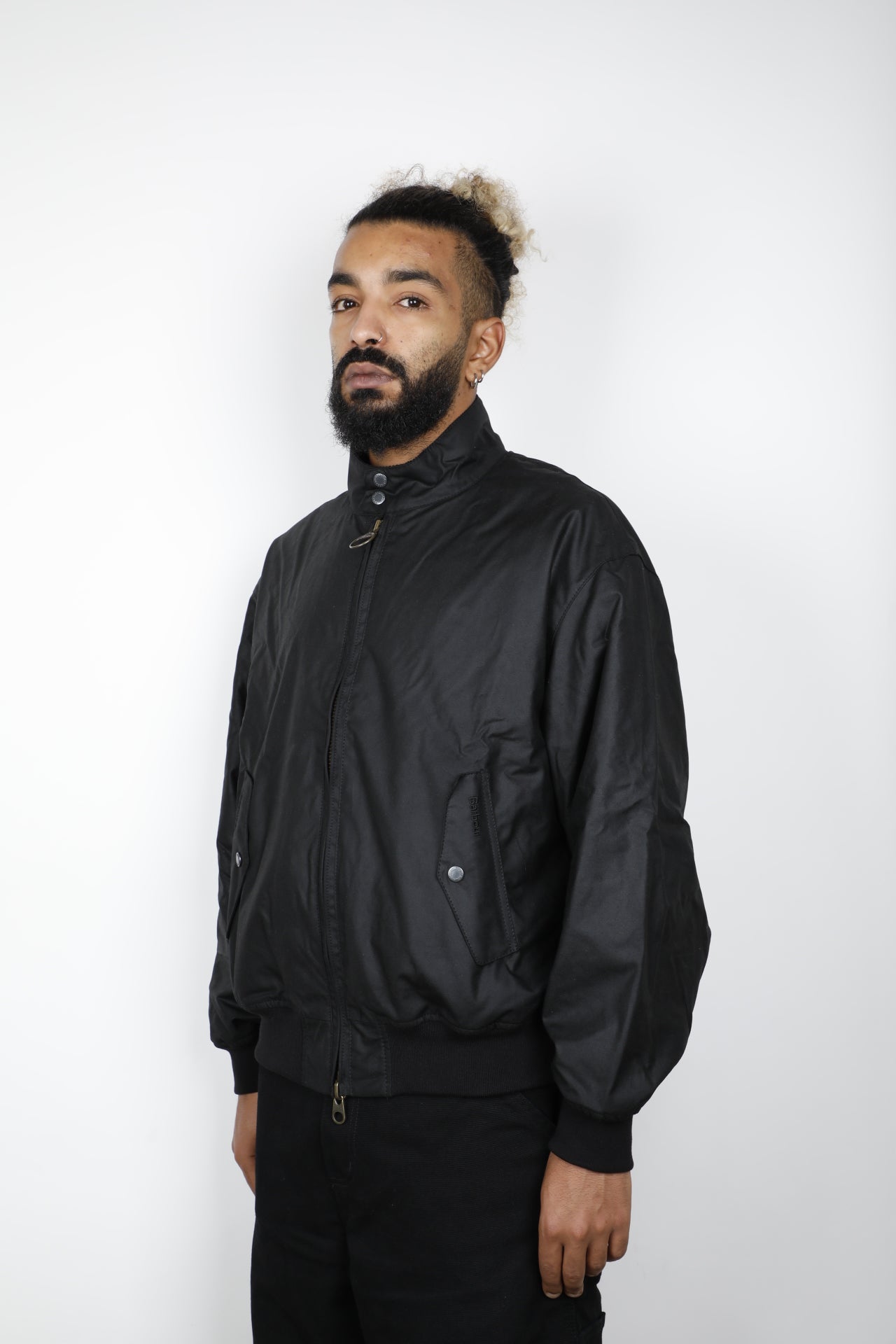 BARBOUR x BARACUTA MA-1 WAXED HARRINGTON JACKET