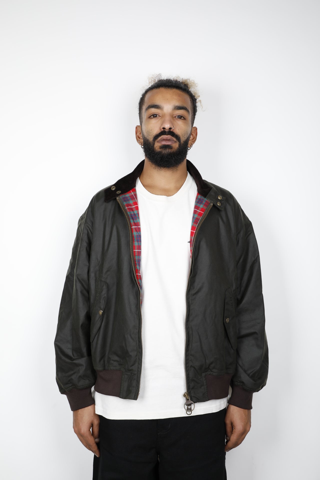 BARBOUR x BARACUTA MA-1 WAXED HARRINGTON JACKET