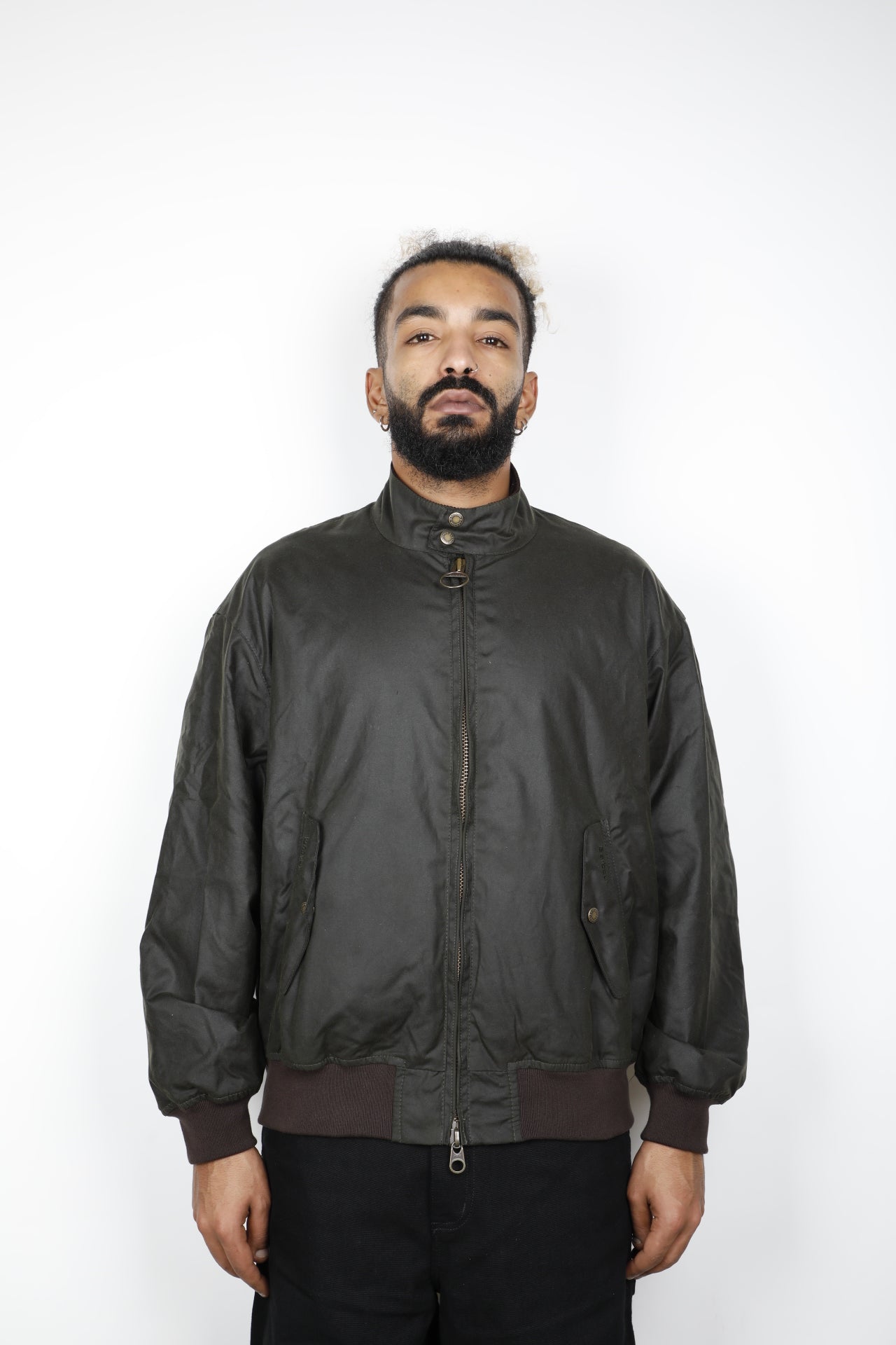 BARBOUR x BARACUTA MA-1 WAXED HARRINGTON JACKET