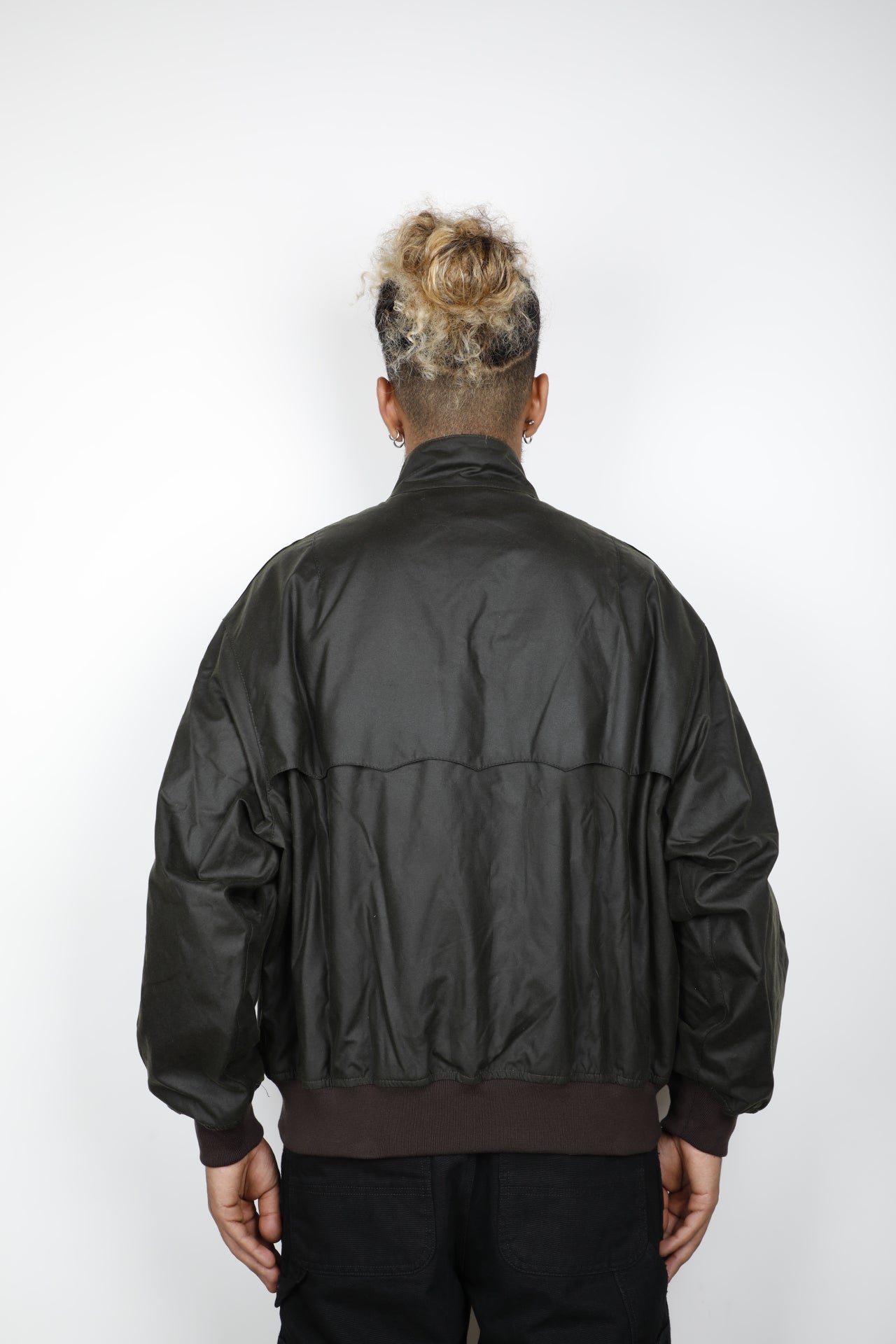 BARBOUR x BARACUTA MA-1 WAXED HARRINGTON JACKET