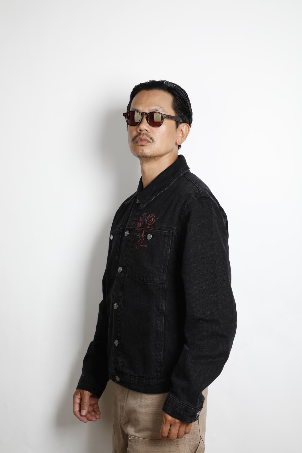 MEN LINED DENIM JACKET WOVEN